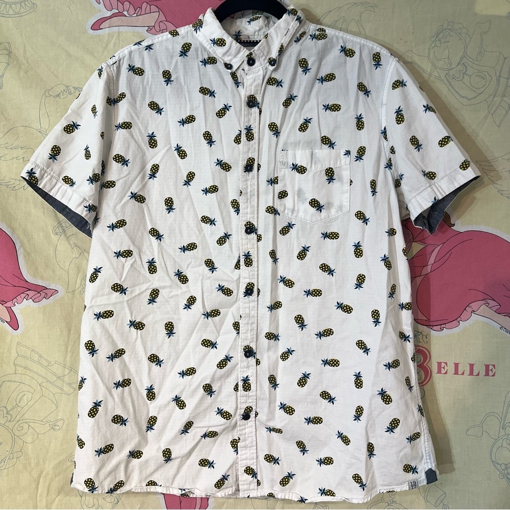 Sovereign Code White Shirt with Pineapple Print